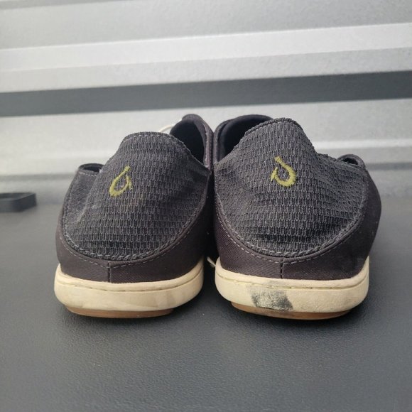 Olukai Nohea Moku Black Mesh Slip On Bungee Lace Shoes Men's Size 10.5 - Picture 4 of 6